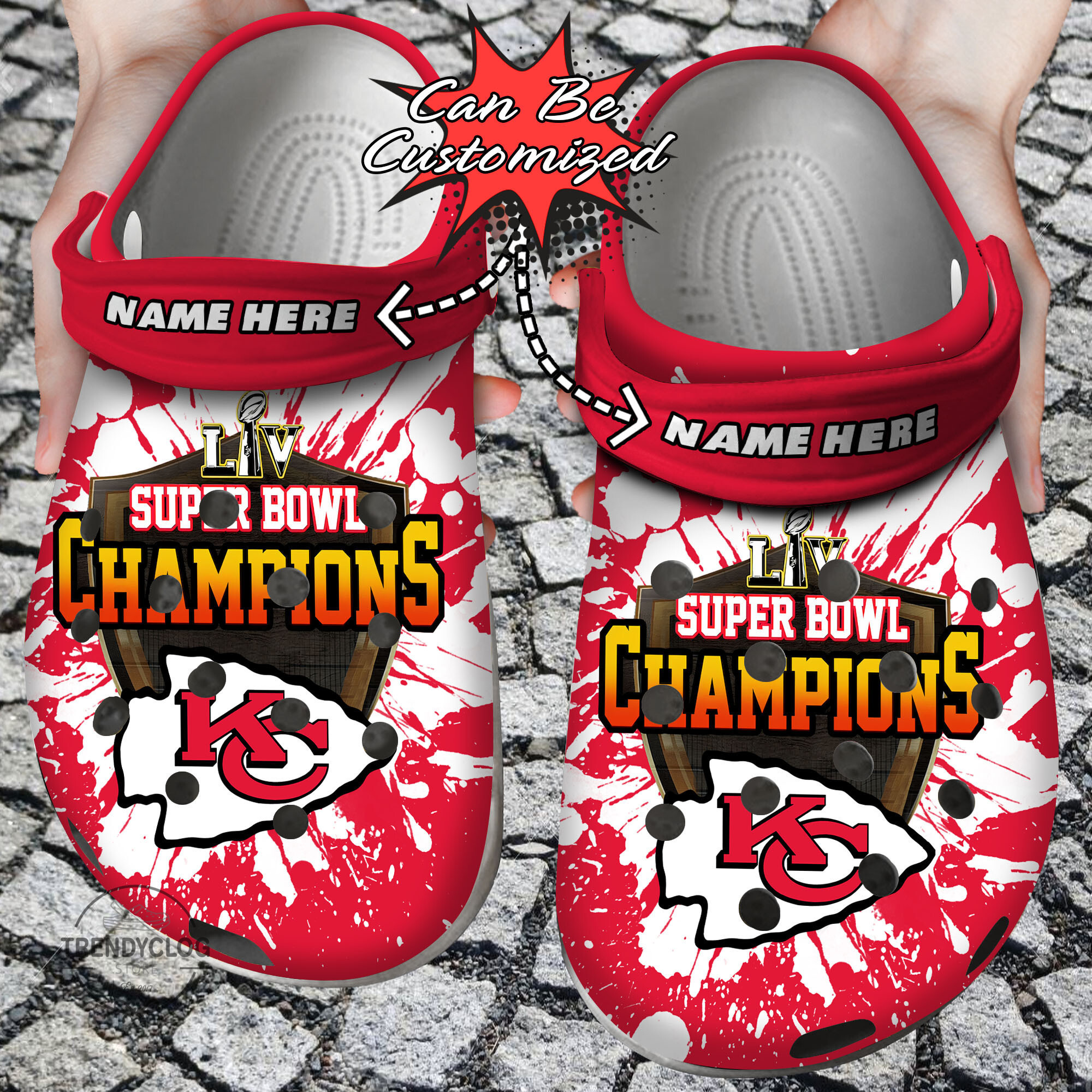 Personalized KChiefs Football Team Crocs Clog Custom Name Shoes