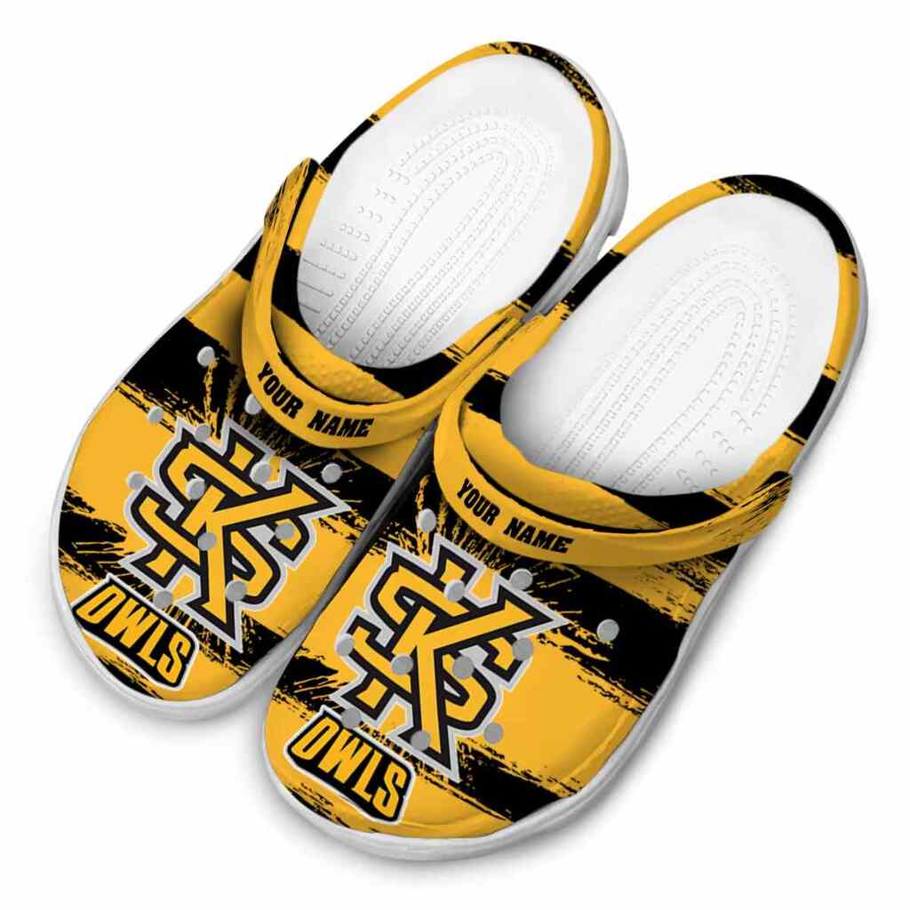 Personalized Kennesaw State Owls Paint Splatter Graphics ClogTVC1801725 - Image 4