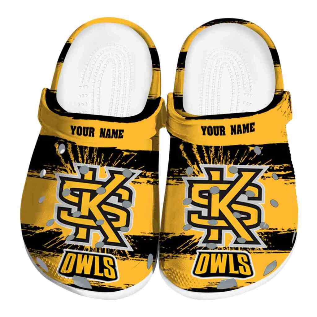 Personalized Kennesaw State Owls Paint Splatter Graphics ClogTVC1801725