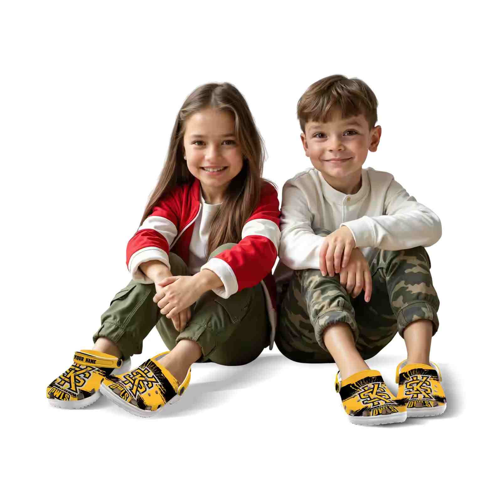 Personalized Kennesaw State Owls Paint Splatter Graphics ClogTVC1801725 - Image 8