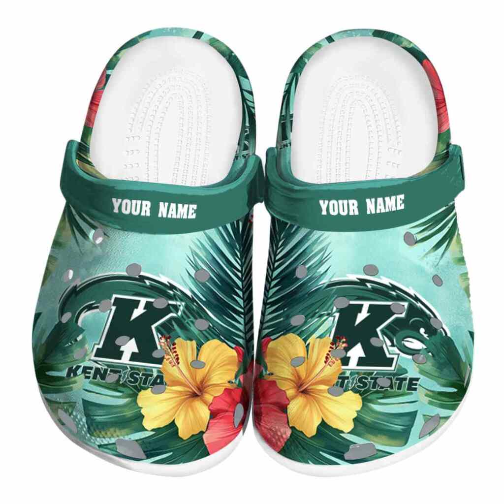 Personalized Kent State Golden Flashes Tropical Vibes ClogTVC1801697