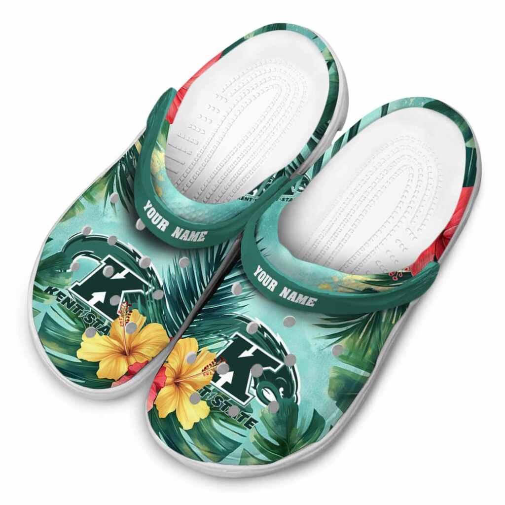 Personalized Kent State Golden Flashes Tropical Vibes ClogTVC1801697 - Image 4