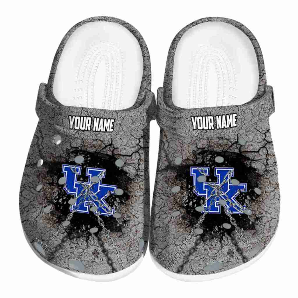 Personalized Kentucky Wildcats Cracked Ground Texture ClogTVC180128