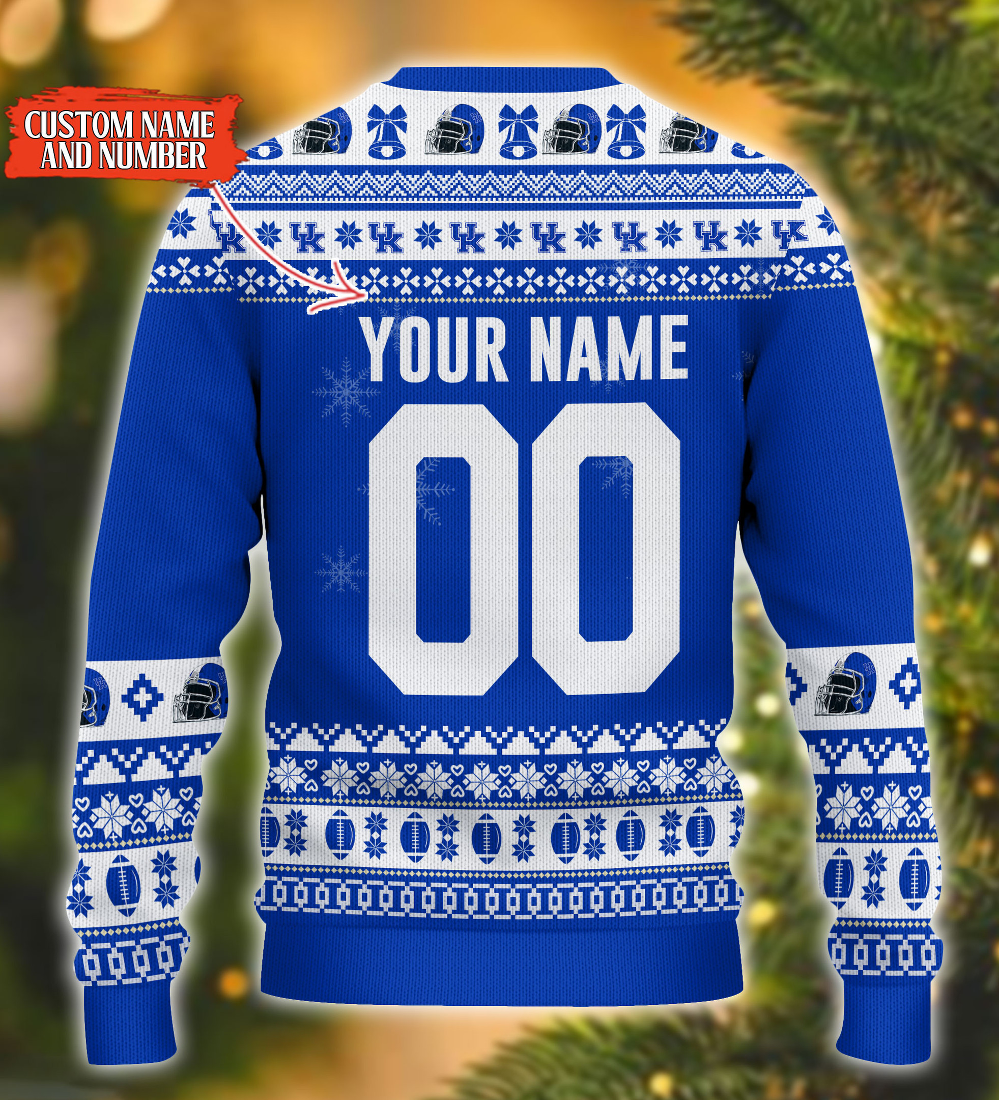 Personalized Kentucky Wildcats Mickey Ugly Christmas Sweater Adult 3D Funny Matching for family - Image 3