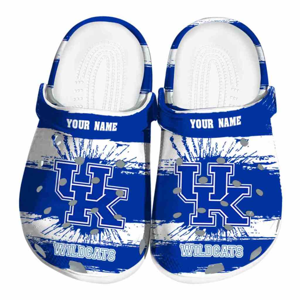 Personalized Kentucky Wildcats Paint Splatter Graphics ClogTVC180128