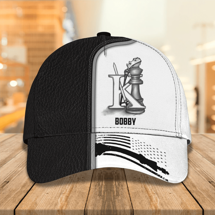 Personalized King of Chess Cap, Luxury Queen Cap, Custom Name Classic Hat, Gift for Chess Player Trucker Hats Custom Hats Gifts For Men & Women