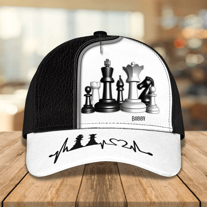 Personalized King of Chess Cap, Luxury Queen Cap, Custom Name Classic Hat, Gift for Chess Player Trucker Hats Custom Hats Gifts For Men & Women