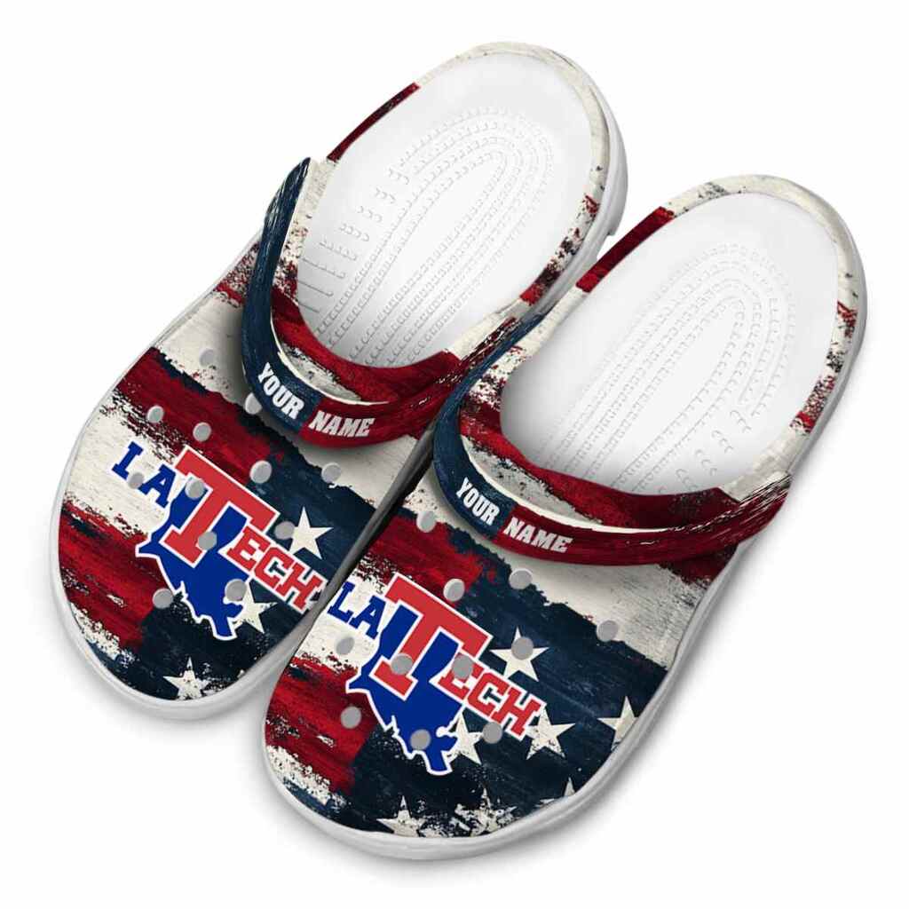 Personalized LA Tech Patriotic Stripes ClogTVC1801698 - Image 4