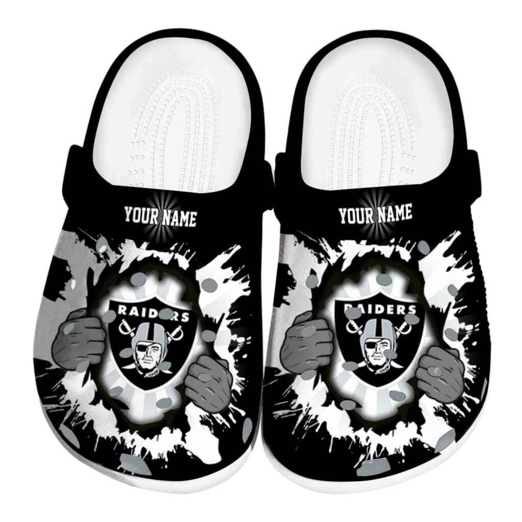 Personalized Las Vegas Raiders Gripping Hand ClogTVC180125