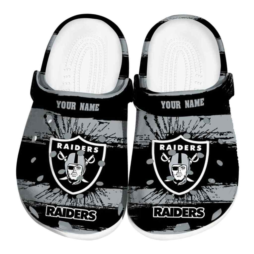 Personalized Las Vegas Raiders Paint Splatter Graphics ClogTVC180125
