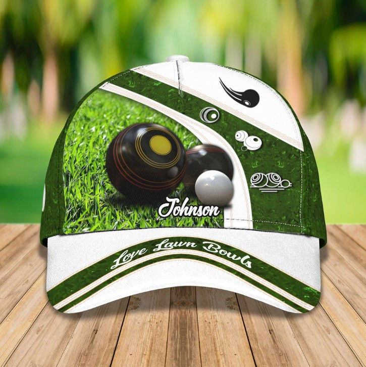 Personalized Lawn Bowls Classic Cap for Men, Custom Name Lawn Bowls Players Hats for Friends Trucker Hats Custom Hats Gifts For Men & Women
