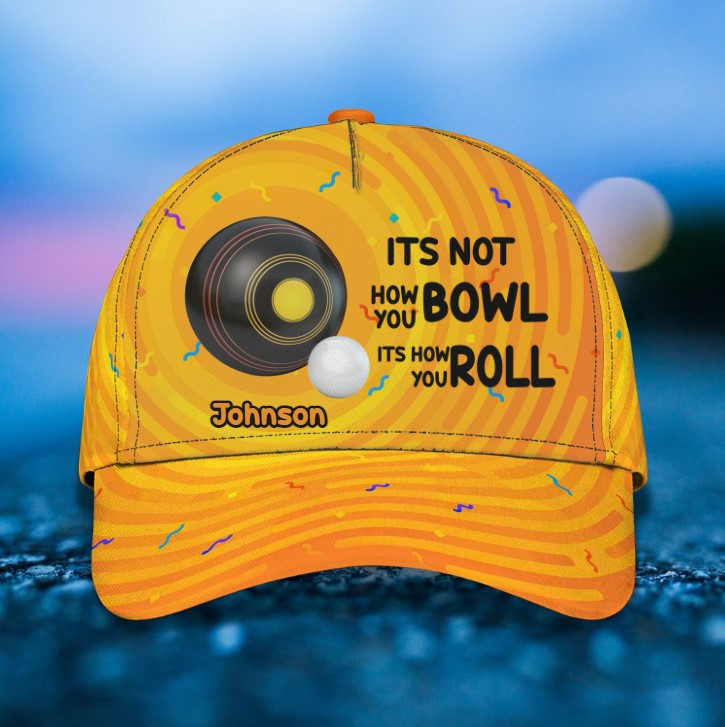 Personalized Lawn Bowls Classic Cap for Men, Custom Name Lawn Bowls Players Hats for Friends Trucker Hats Custom Hats Gifts For Men & Women