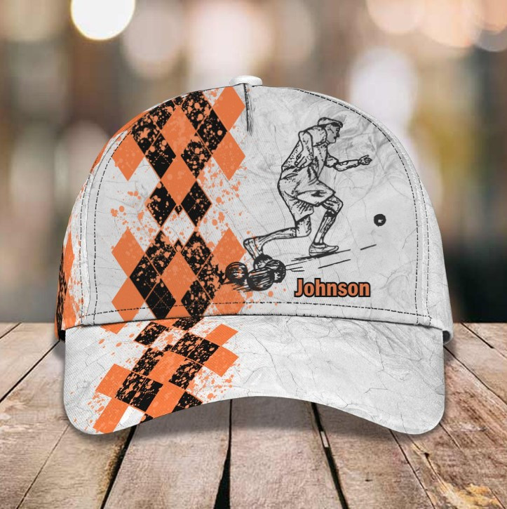 Personalized Lawn Bowls Classic Cap for Men, Custom Name Lawn Bowls Players Hats for Friends Trucker Hats Custom Hats Gifts For Men & Women