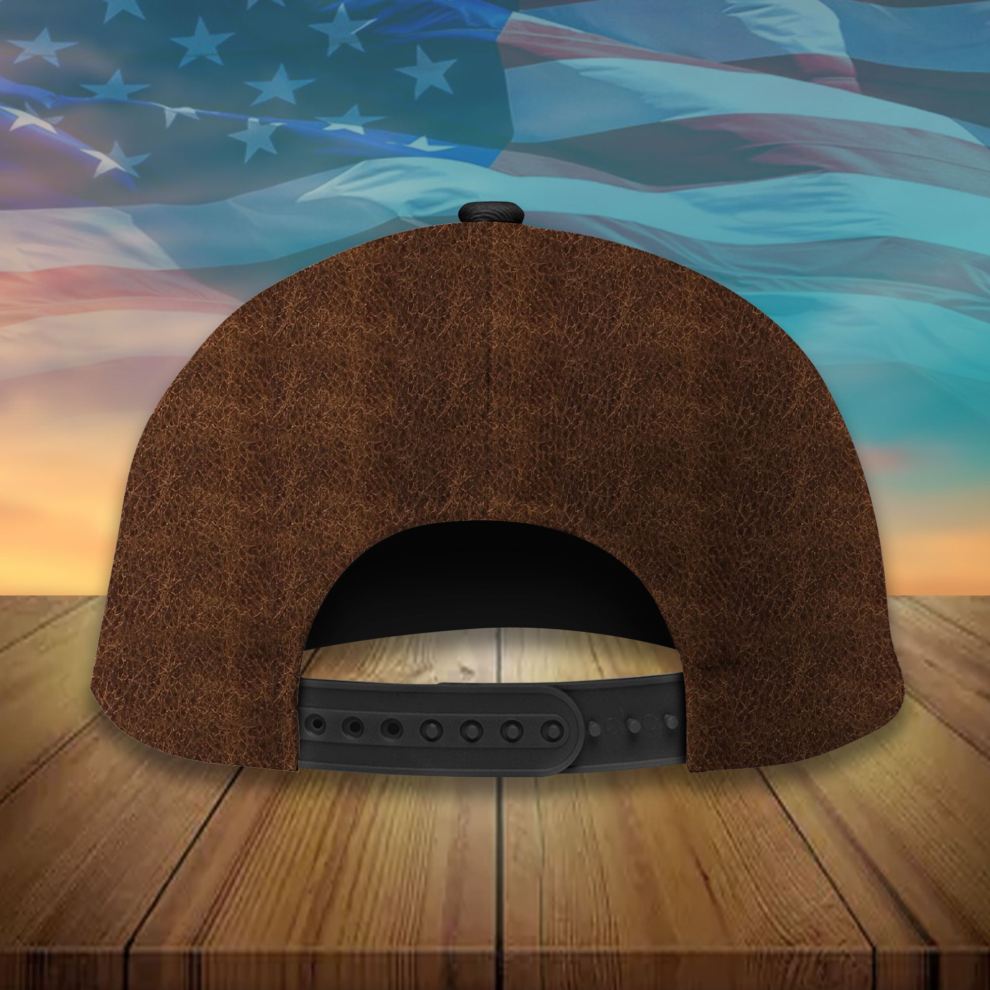 Personalized Leather American Pride Eagle Patriotic Cap, Perfect Gift For Father's Day Trucker Hats Custom Hats Gifts For Men & Women