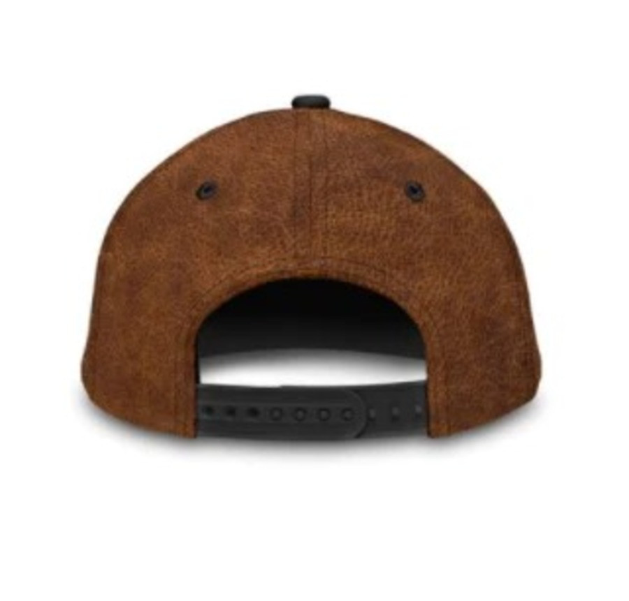 Personalized Leather Pattern Chainsaw Classic Cap for Men, Husband, Gift for Dad Trucker Hats Custom Hats Gifts For Men & Women