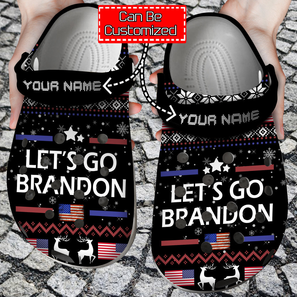 Personalized Lets Go Brandon clog Shoes For Men And Women