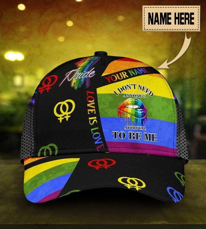 Personalized Lgbt Baseball Cap Hat, Pride Love Wins Lgbt 3D All Over Printing Classic Cap Hat Trucker Hats Custom Hats Gifts For Men & Women
