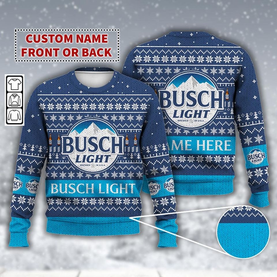 Personalized Light Beer Beer Ugly Christmas Sweater