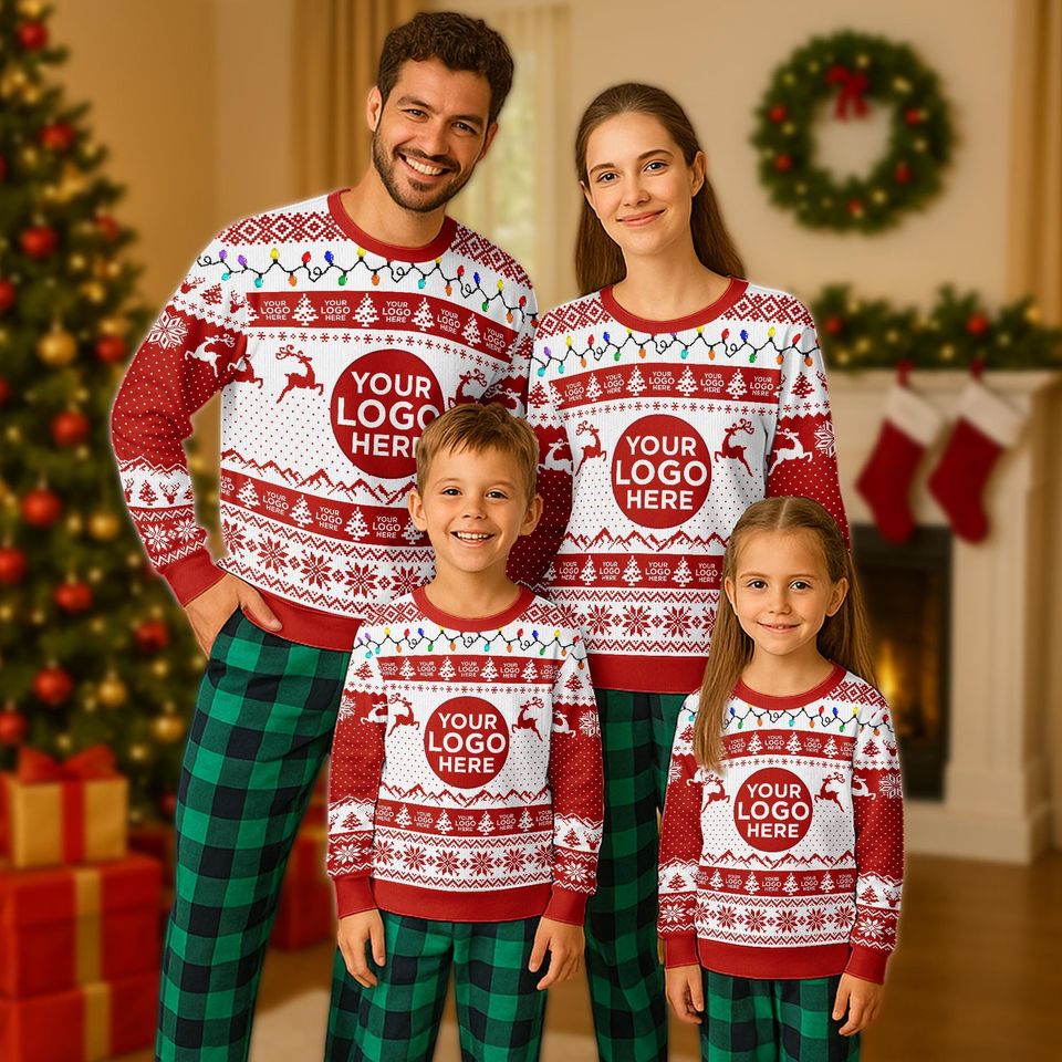 Personalized Logo Ugly Christmas Sweater, Custom Logo Team Sweatshirt, Business Logo Ugly Sweater,