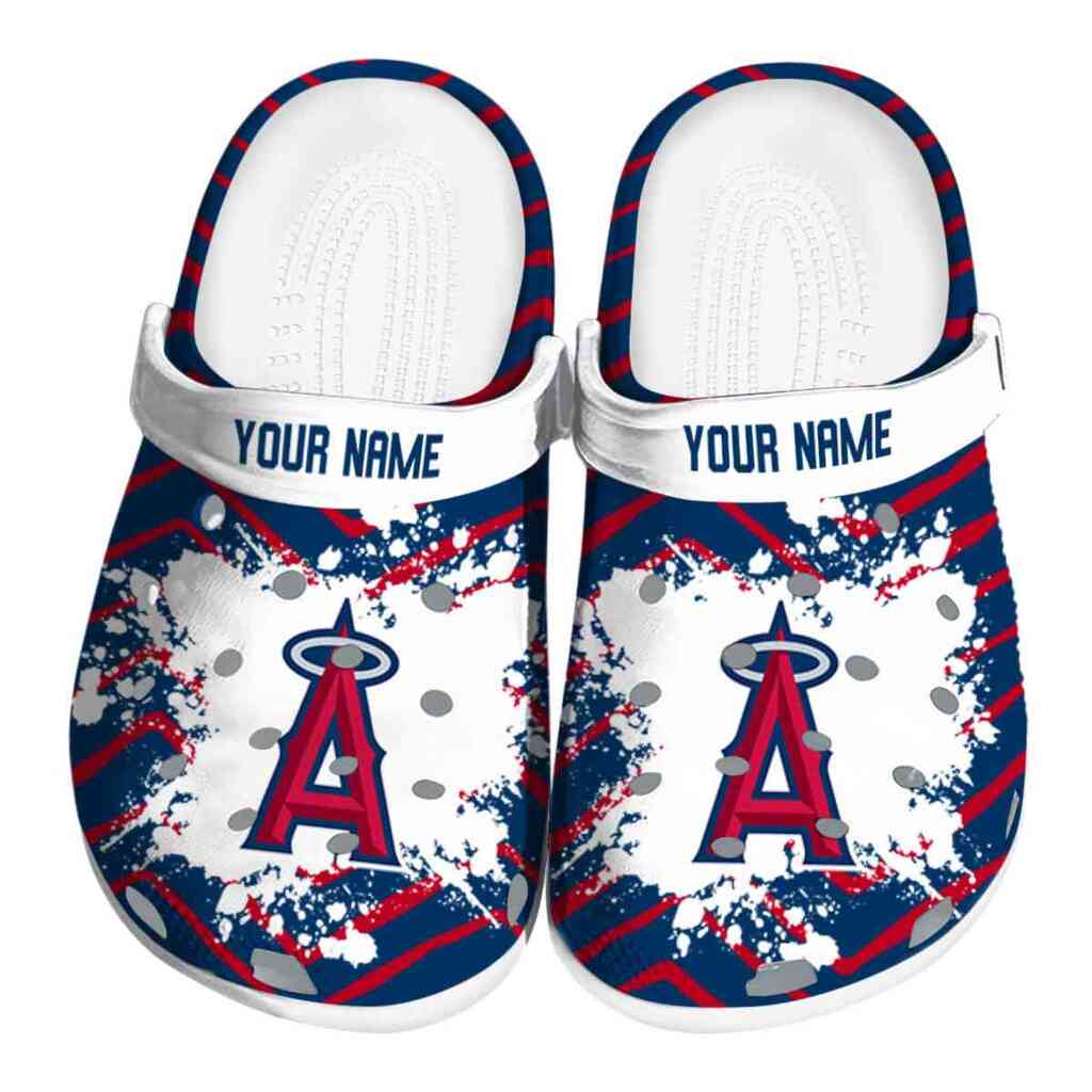 Personalized Los Angeles Angels Zigzag Paint Burst ClogTVC180131