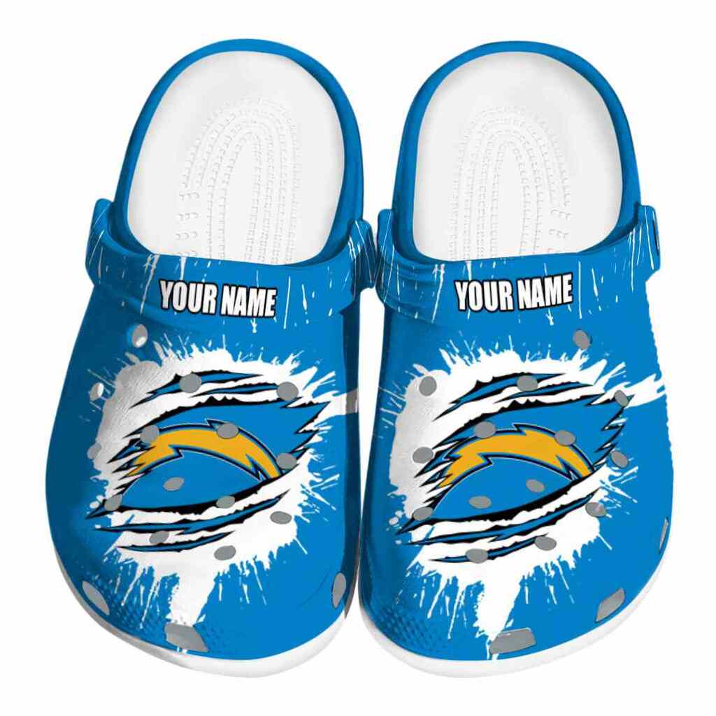 Personalized Los Angeles Chargers Splash Motif Background ClogTVC180110