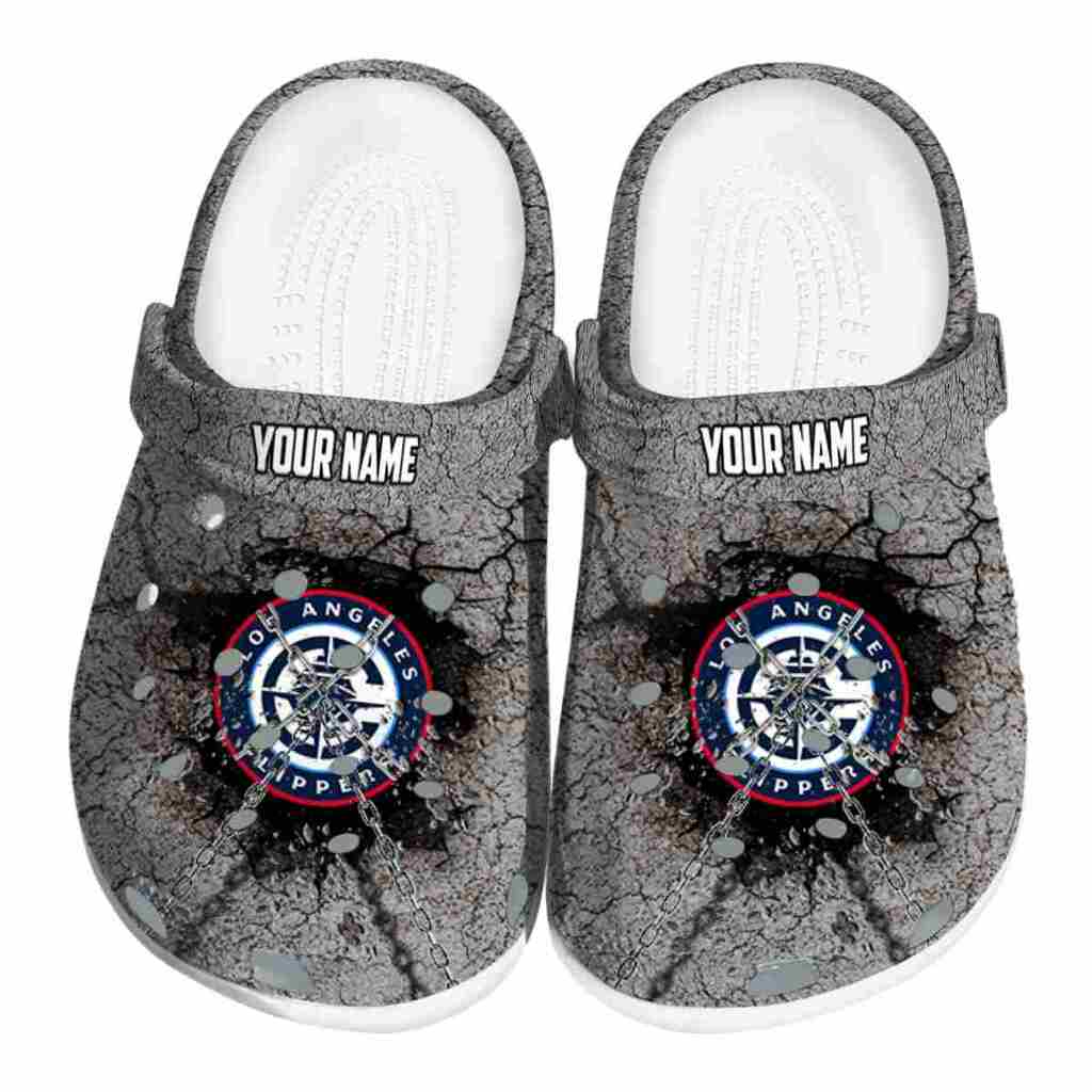 Personalized Los Angeles Clippers Cracked Ground Texture ClogTVC1801708