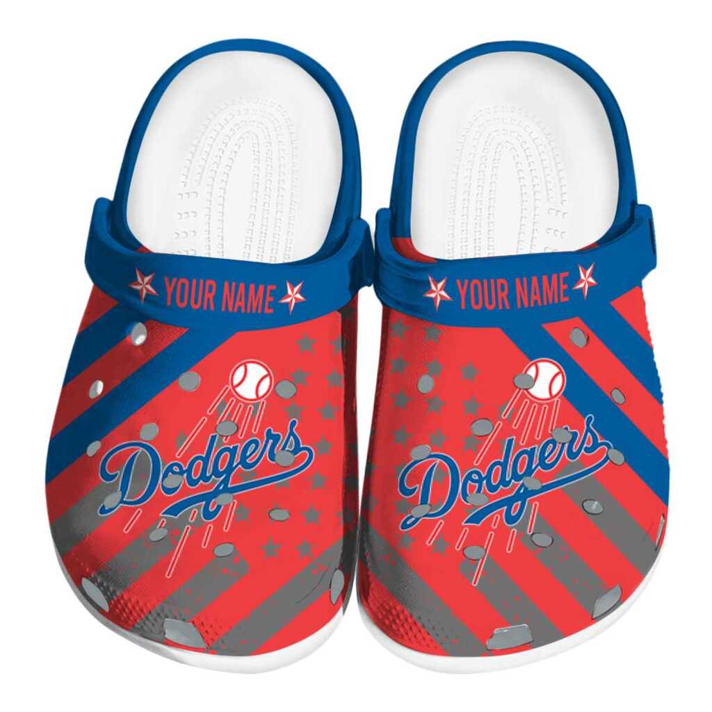 Personalized Los Angeles Dodgers Star-Spangled Graphic ClogTVC1801156