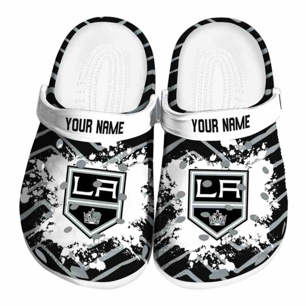 Personalized Los Angeles Kings Zigzag Paint Burst ClogTVC1801878