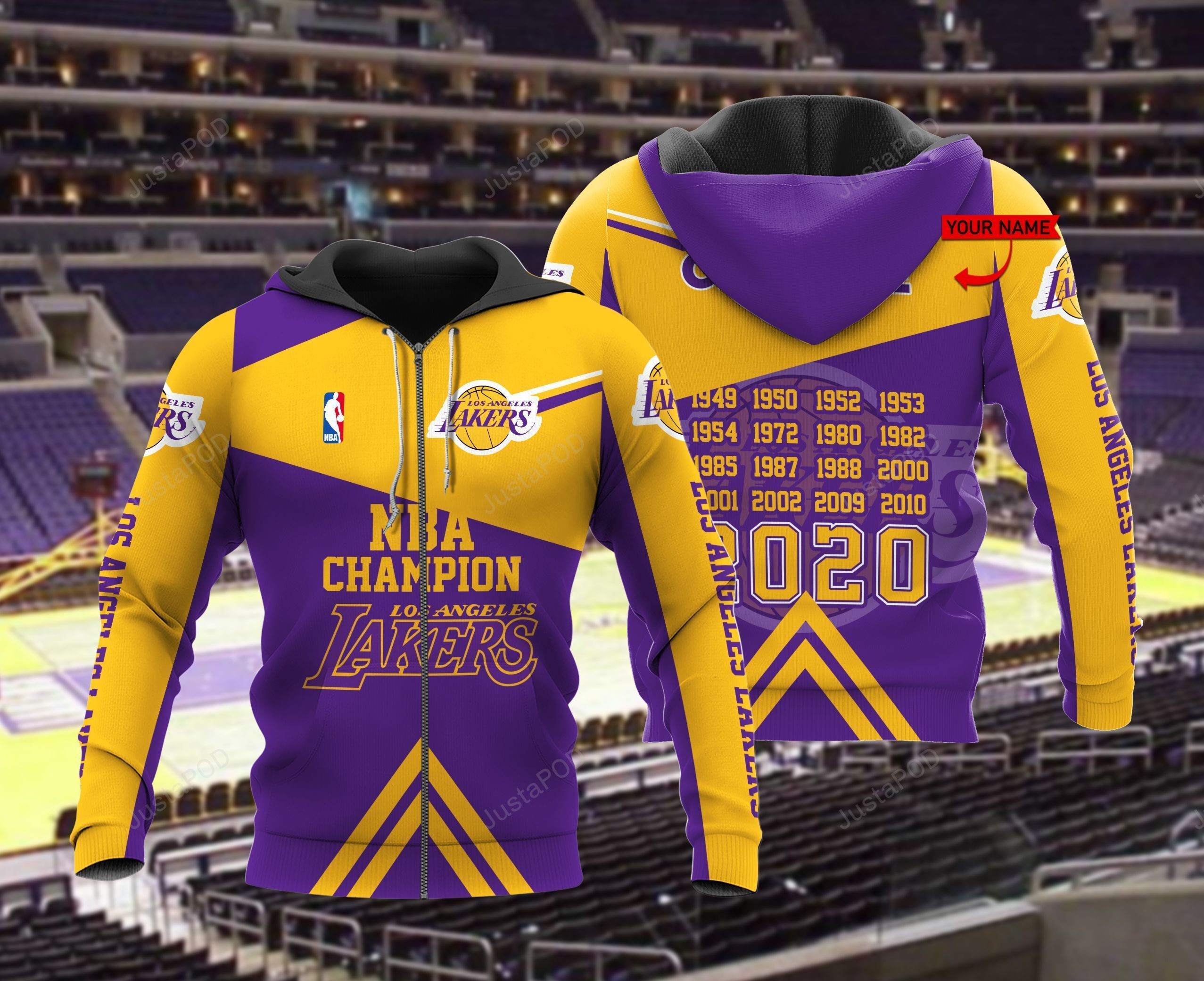 Personalized Los Angeles Lakers 3D All Over Print Hoodie, Zip Hoodie