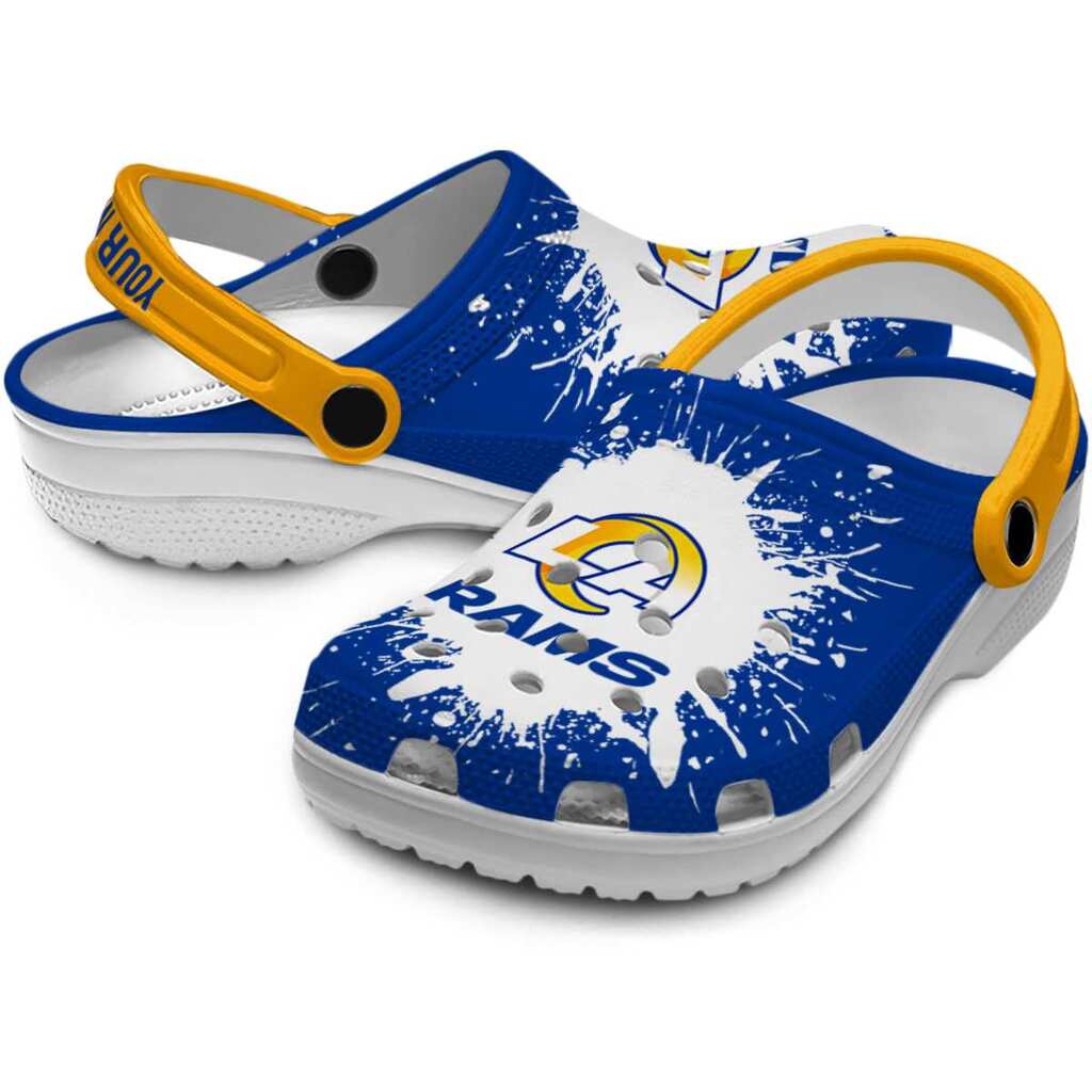 Personalized Los Angeles Rams Splash Art ClogTVC180111 - Image 3