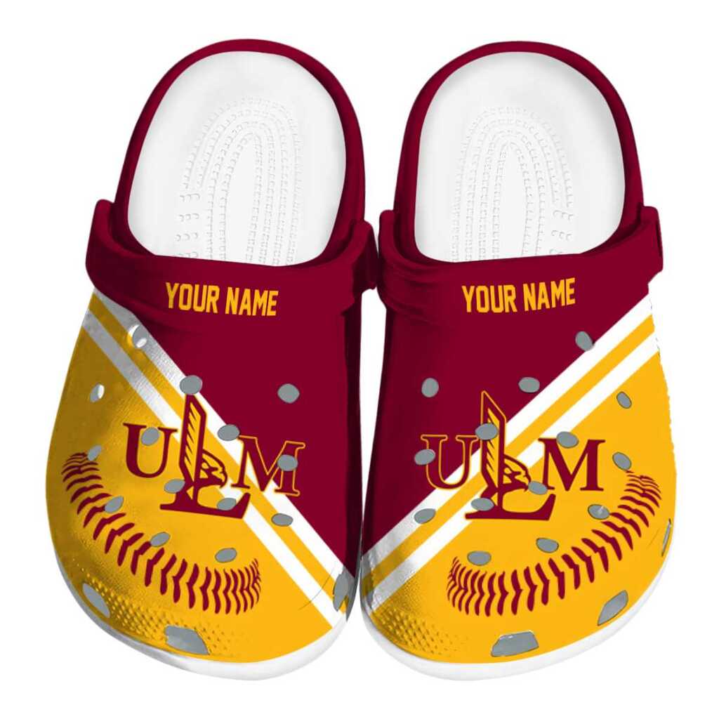 Personalized Louisiana-Monroe Warhawks Baseball Motif ClogTVC1801789