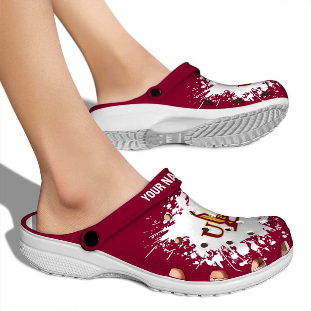 Personalized Louisiana-Monroe Warhawks Splatter Background ClogTVC1801712 - Image 2