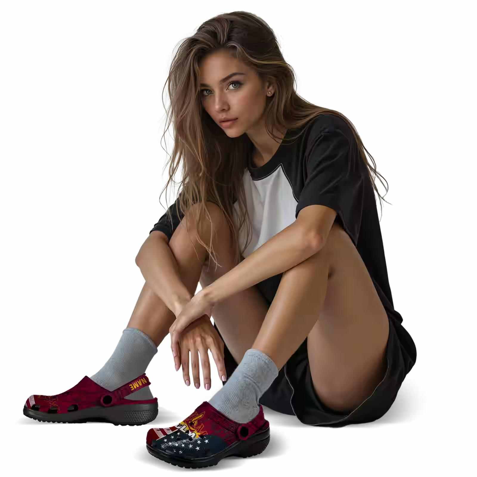 Personalized Louisiana-Monroe Warhawks Star-Spangled Side Pattern ClogTVC1801725 - Image 6