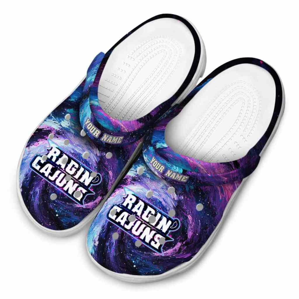 Personalized Louisiana Ragin’ Cajuns Galaxy Swirl ClogTVC1801821 - Image 4