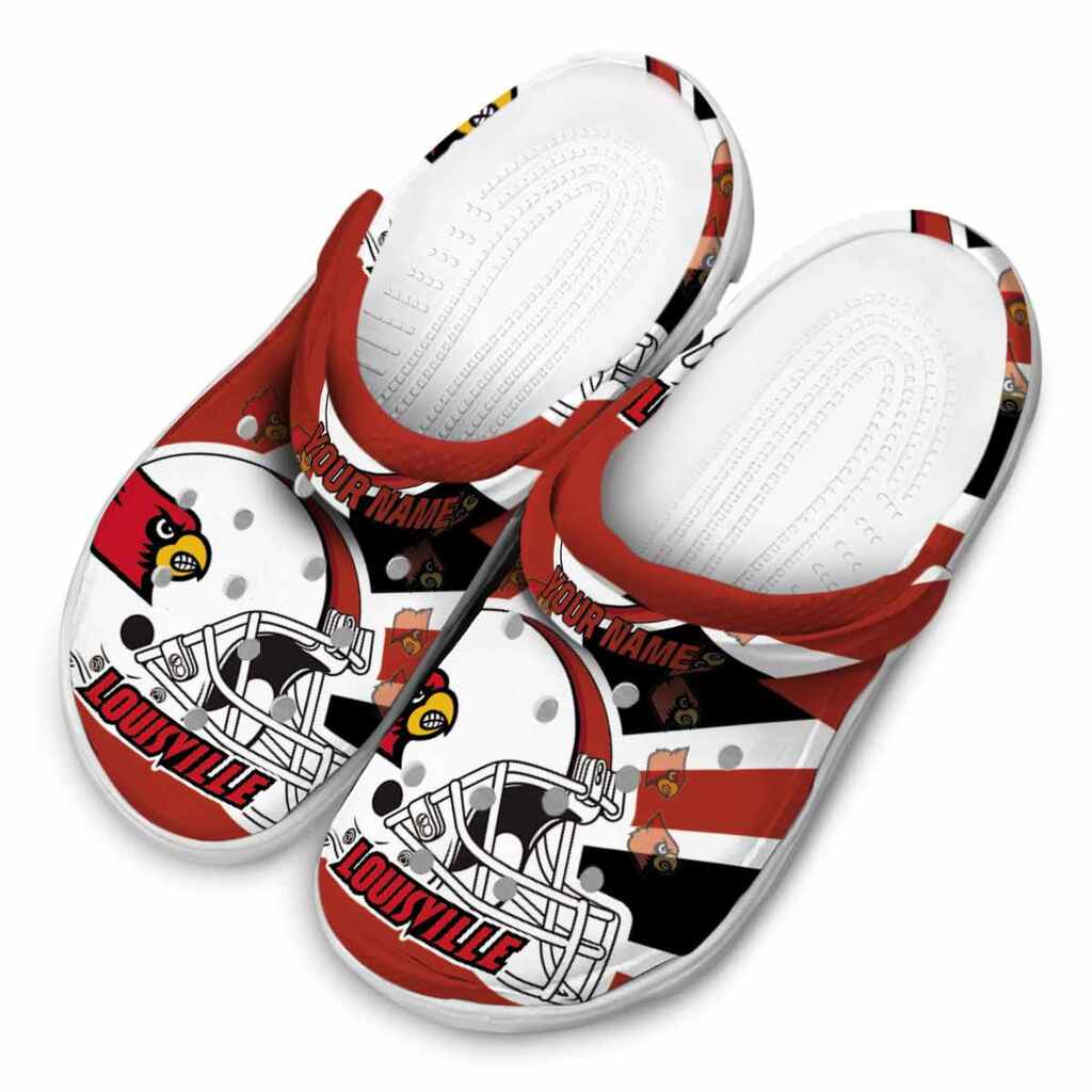 Personalized Louisville Cardinals Football Helmet ClogTVC180113 - Image 4