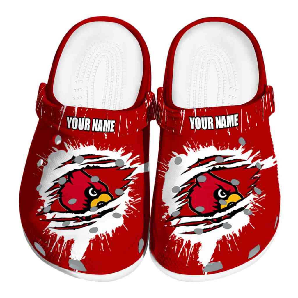 Personalized Louisville Cardinals Splash Motif Background ClogTVC180113