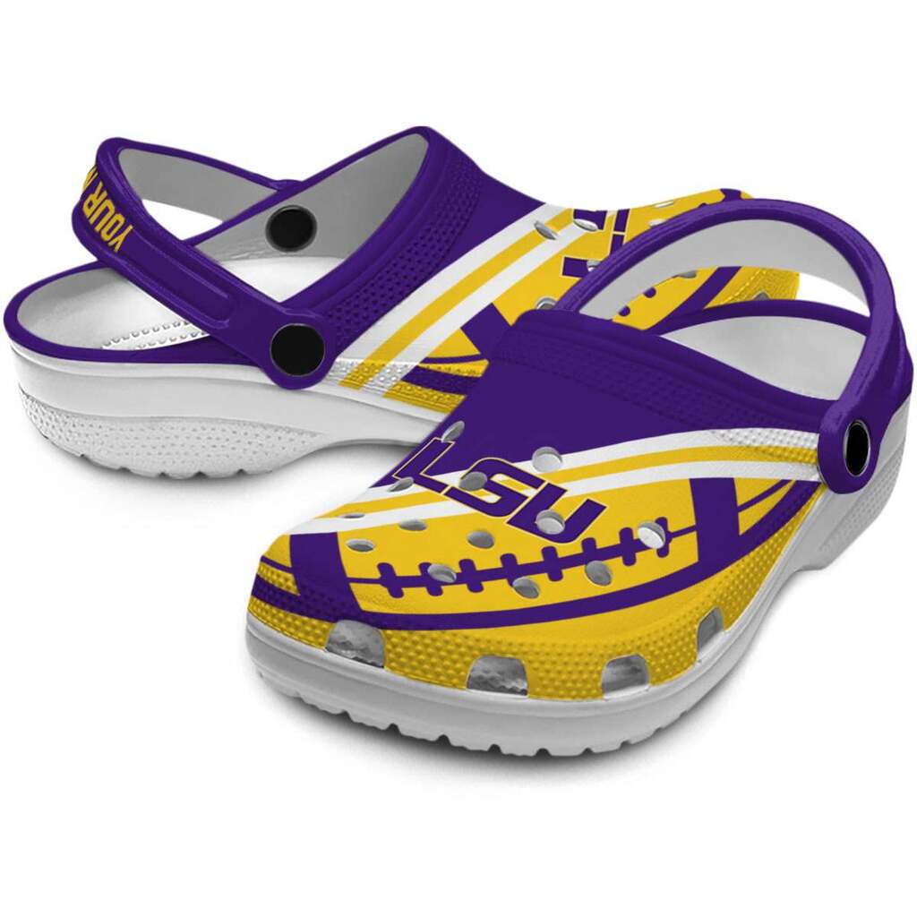 Personalized LSU Tigers Football Motif ClogTVC180114 - Image 3