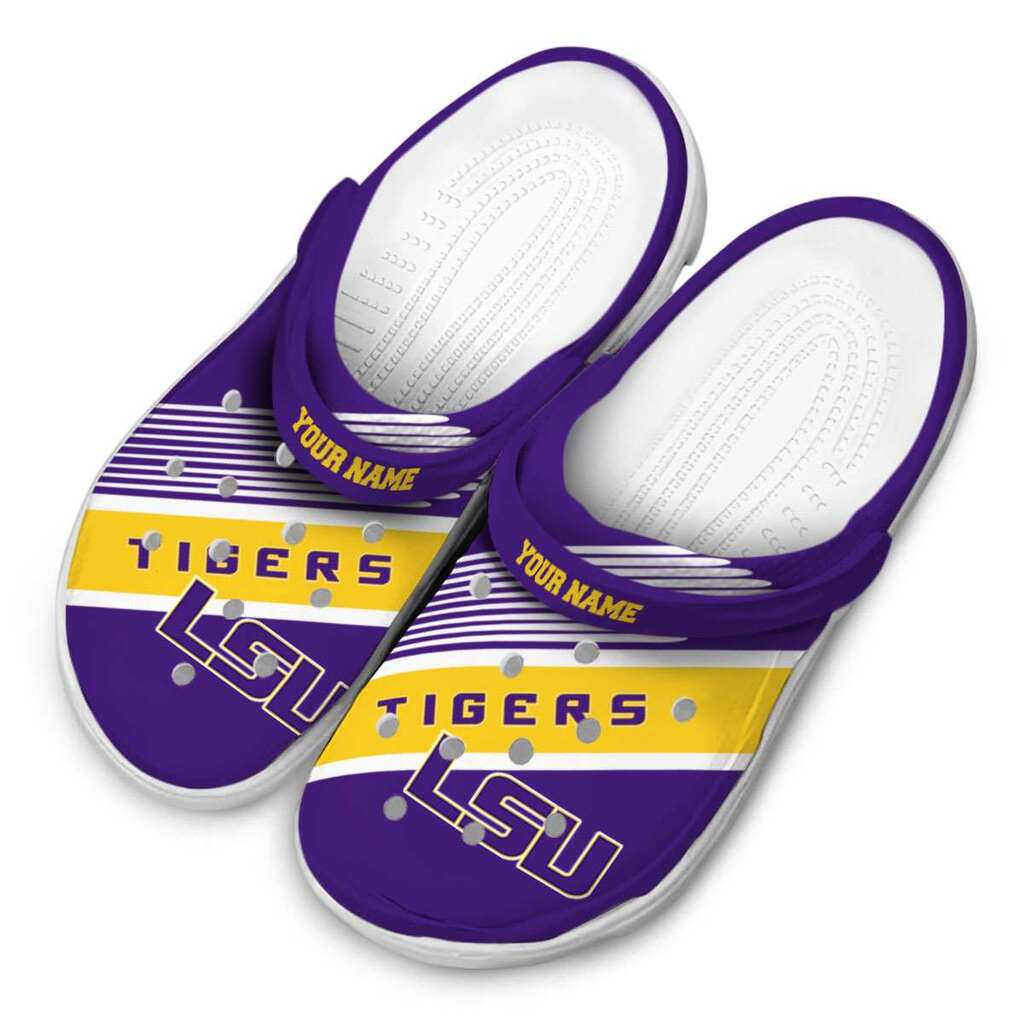Personalized LSU Tigers Vibrant Dual-Tone ClogTVC180113 - Image 4