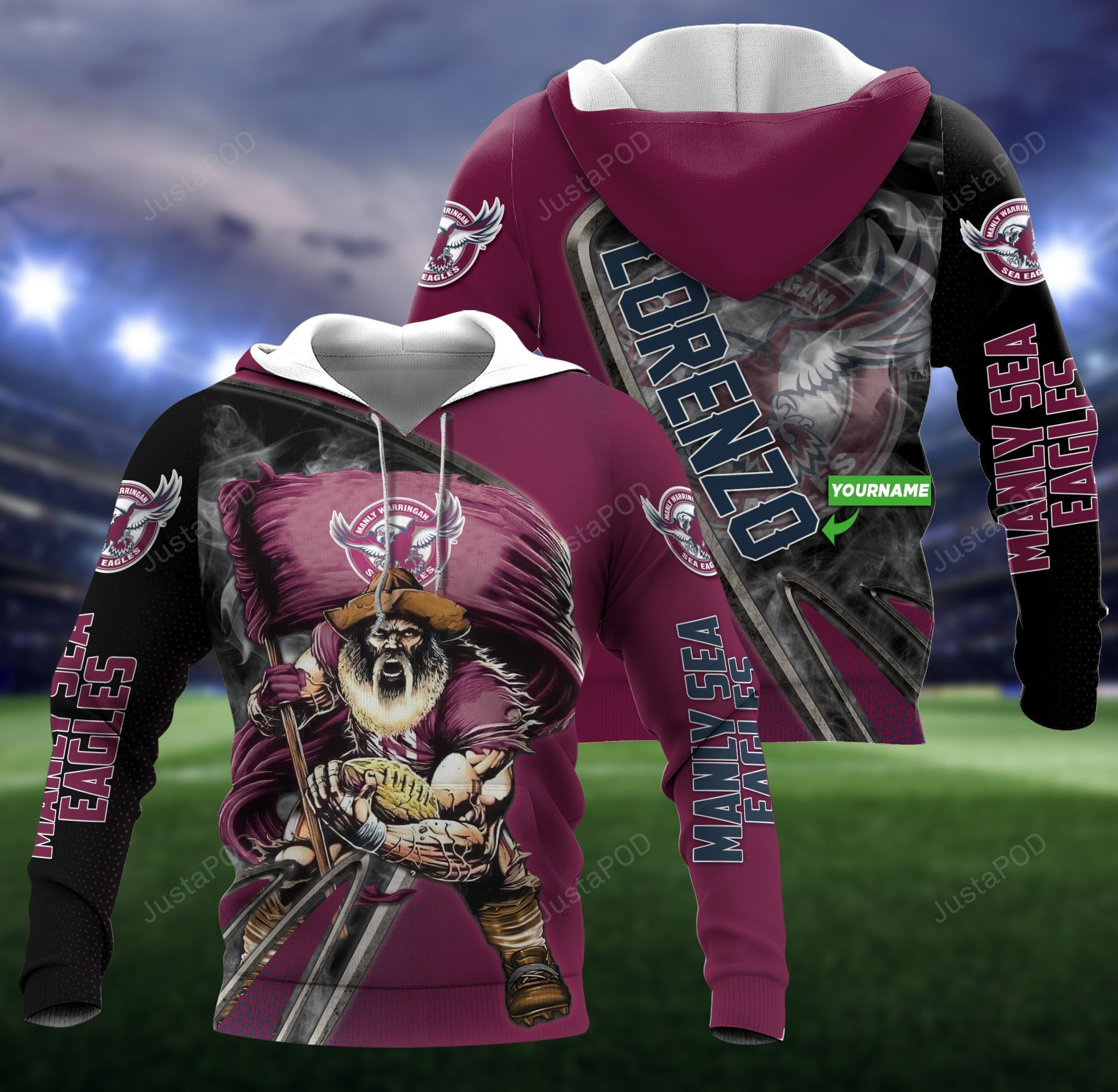 Personalized Manly Sea Eagles 3D All Over Print Hoodie, Zip Hoodie