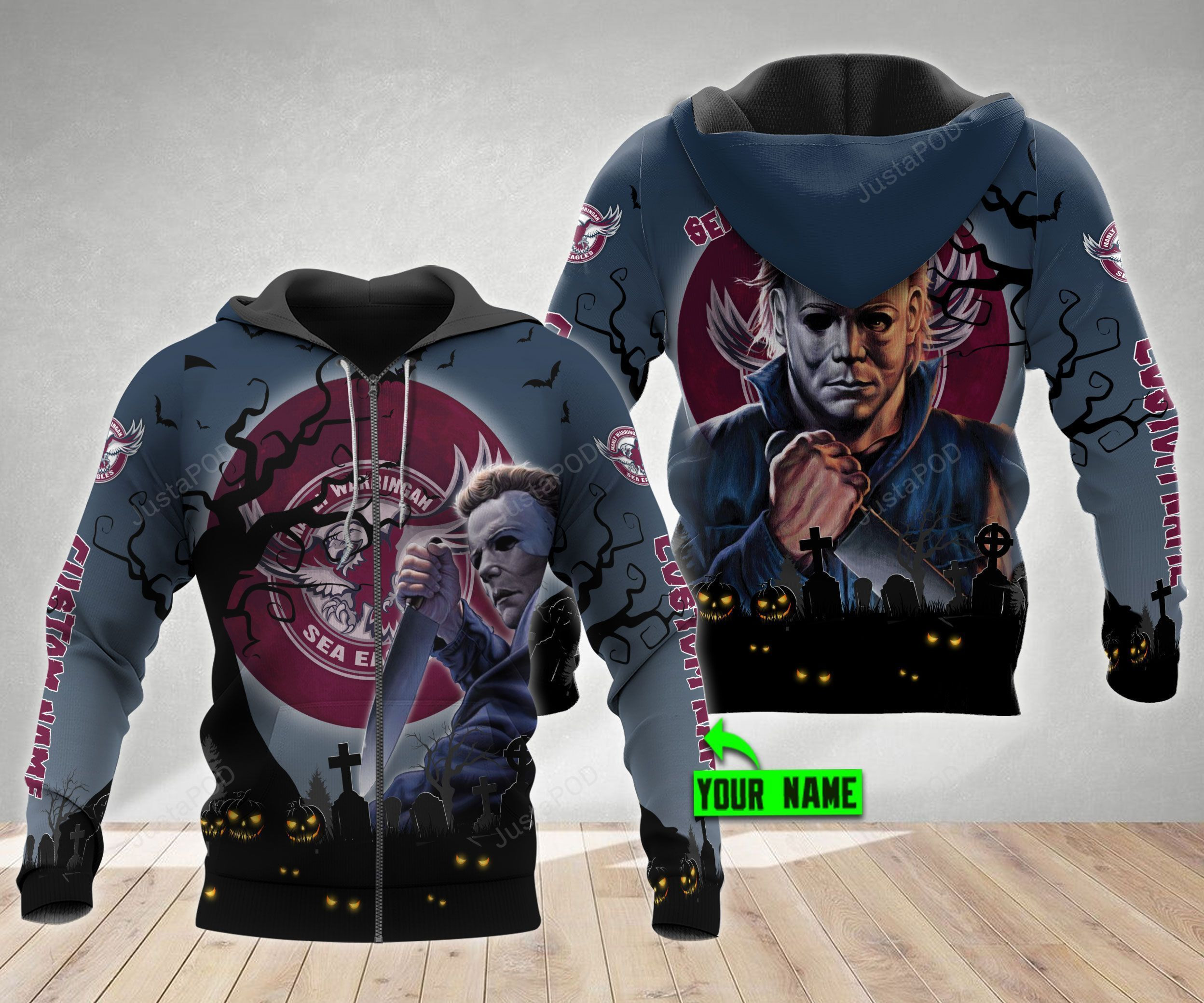 Personalized Manly Warringah Sea Eagles 3D All Over Print Hoodie, Zip Hoodie