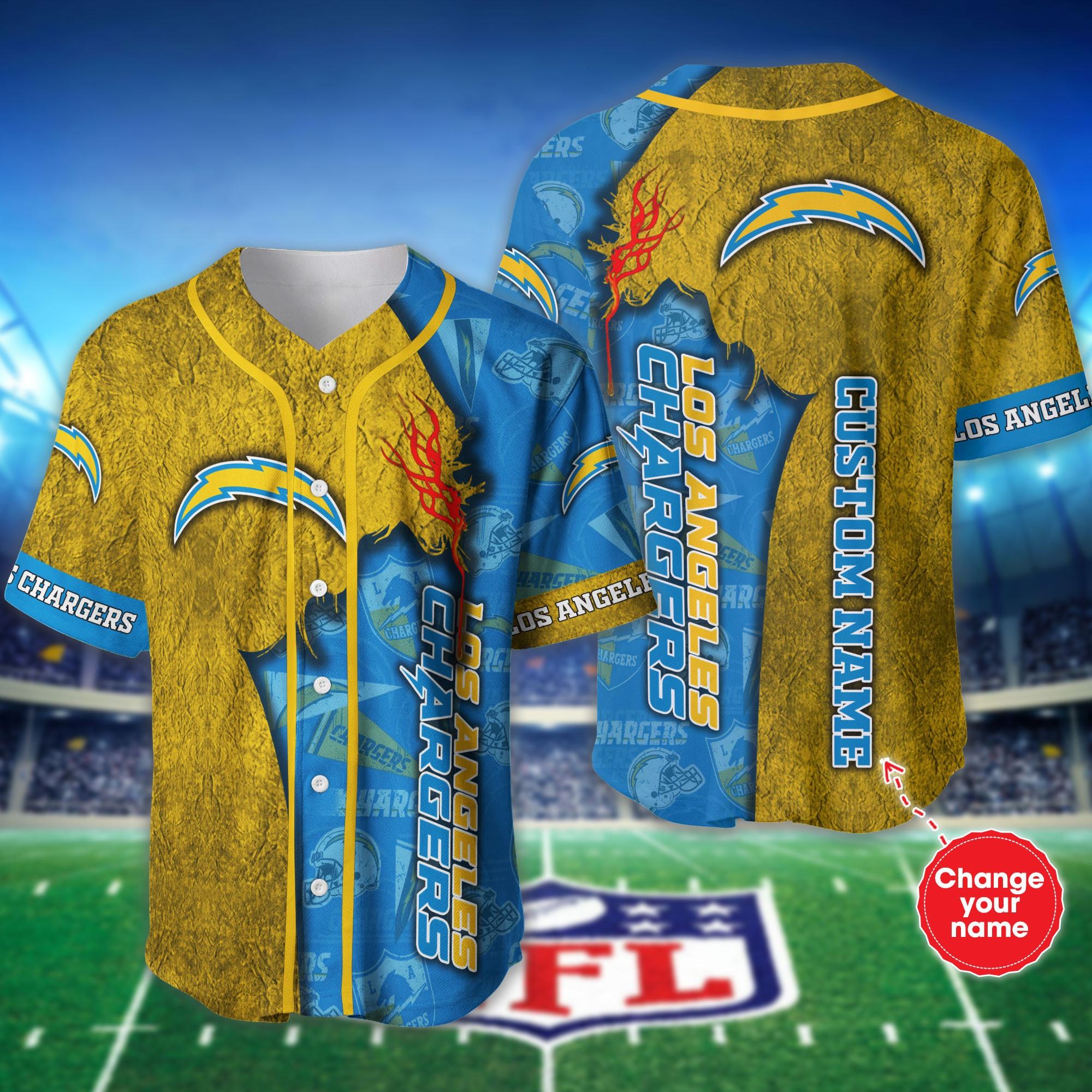 Personalized Maps Los Angeles Charger NLF Baseball Jersey Shirt For Fans