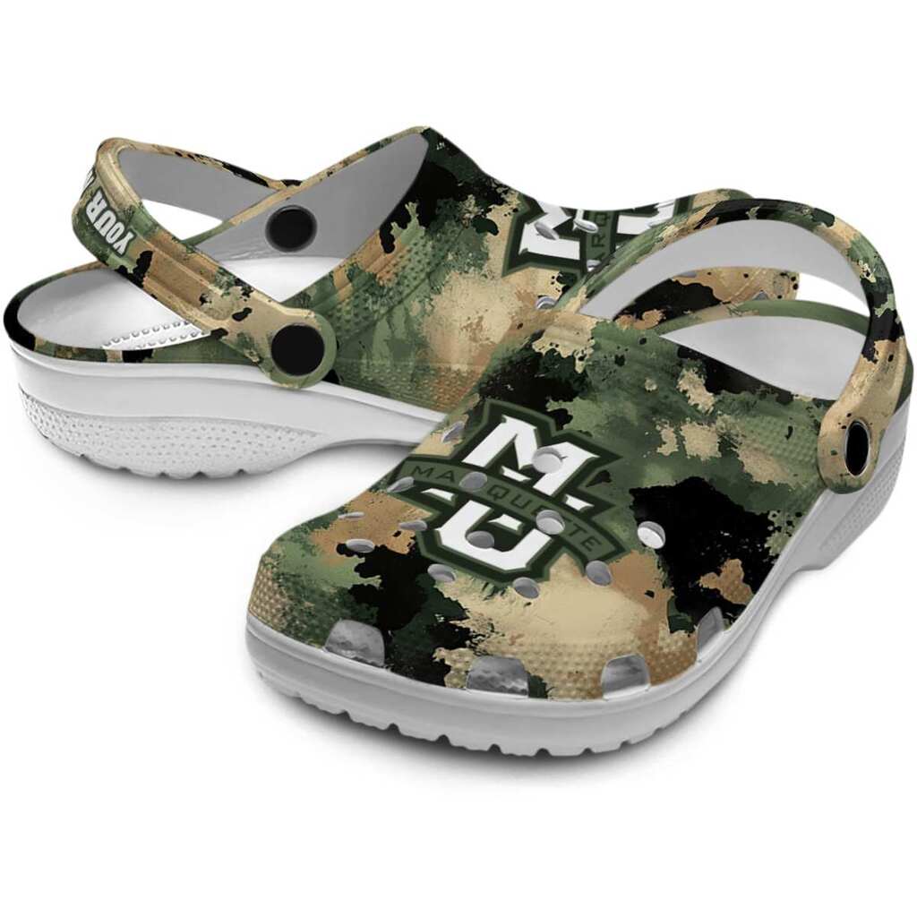 Personalized Marquette Golden Eagles Camouflage Craze ClogTVC1801698 - Image 3