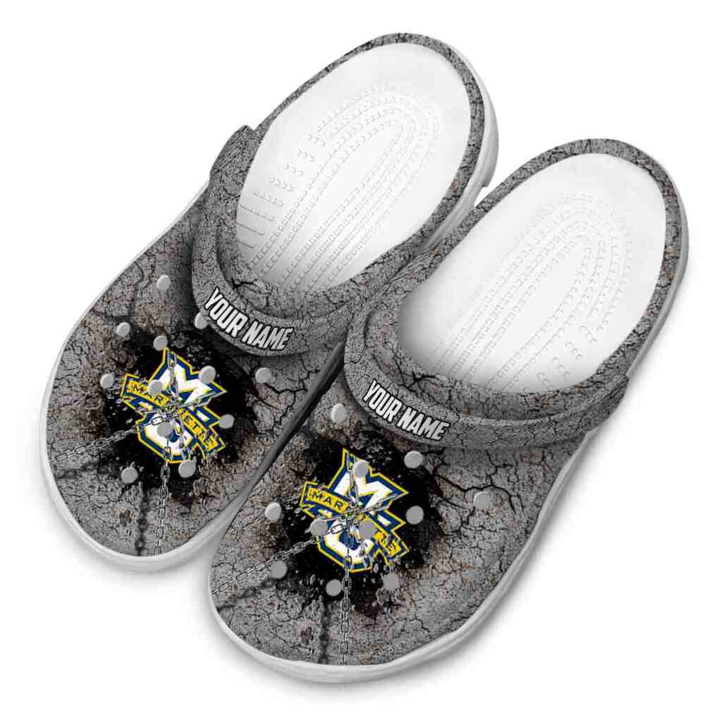 Personalized Marquette Golden Eagles Cracked Ground Texture ClogTVC1801712 - Image 4
