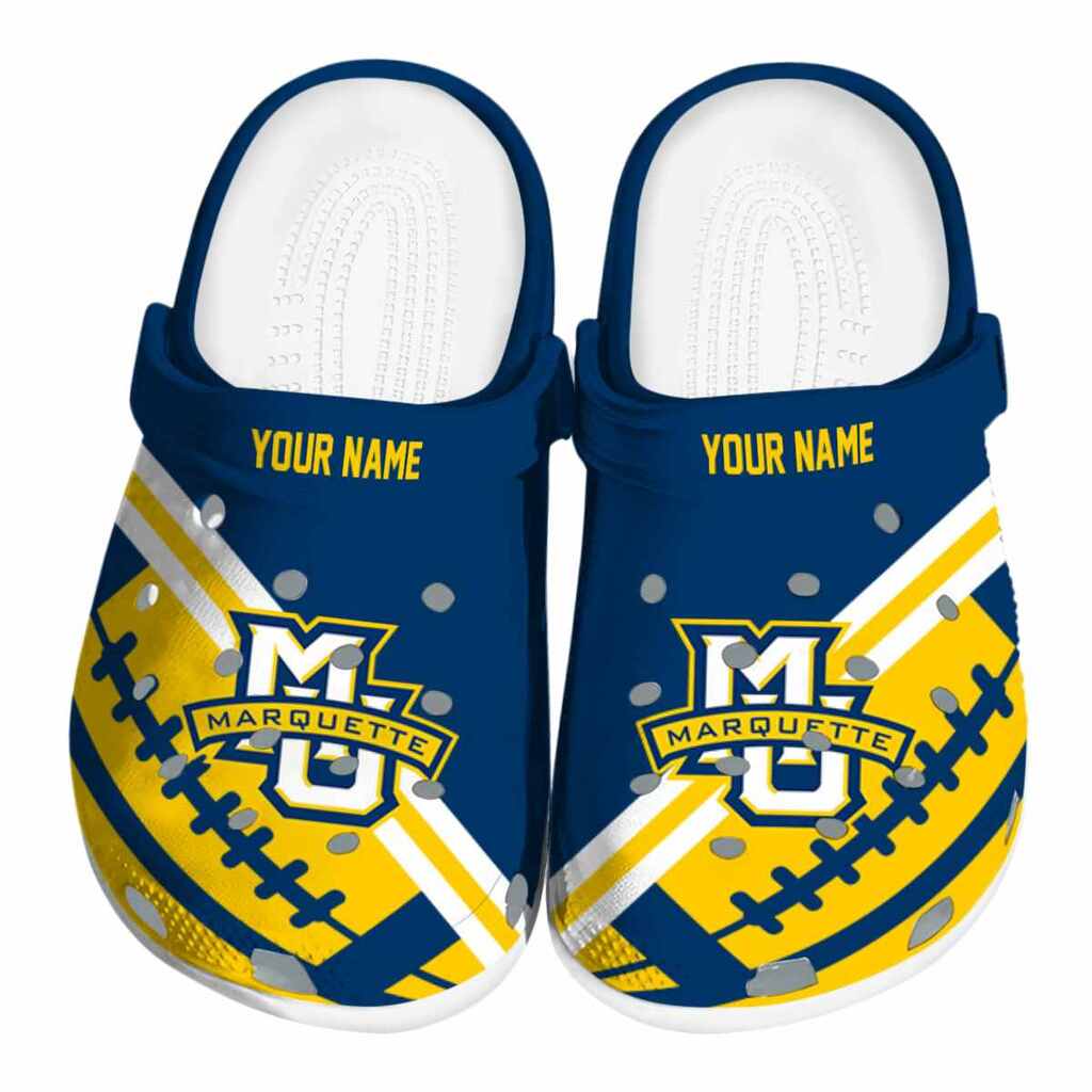 Personalized Marquette Golden Eagles Football Motif ClogTVC1801789