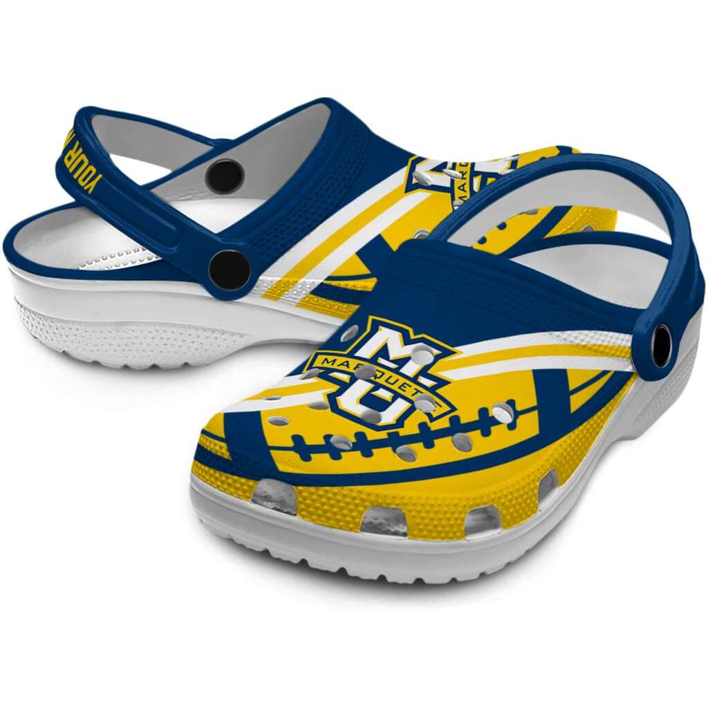 Personalized Marquette Golden Eagles Football Motif ClogTVC1801789 - Image 3