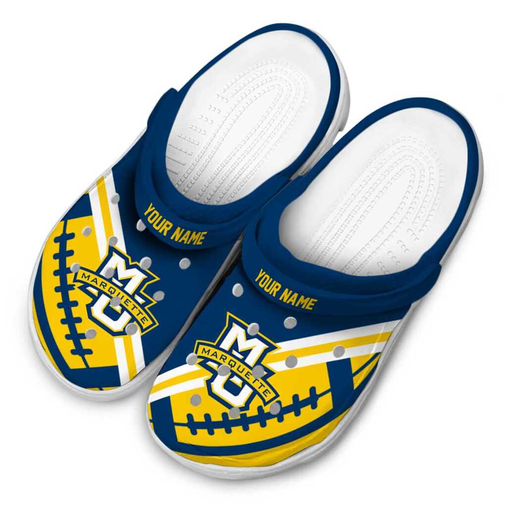 Personalized Marquette Golden Eagles Football Motif ClogTVC1801789 - Image 4