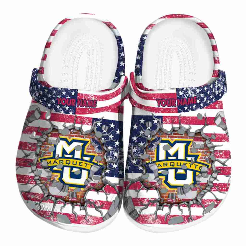 Personalized Marquette Golden Eagles Freedom Splinter ClogTVC1801819
