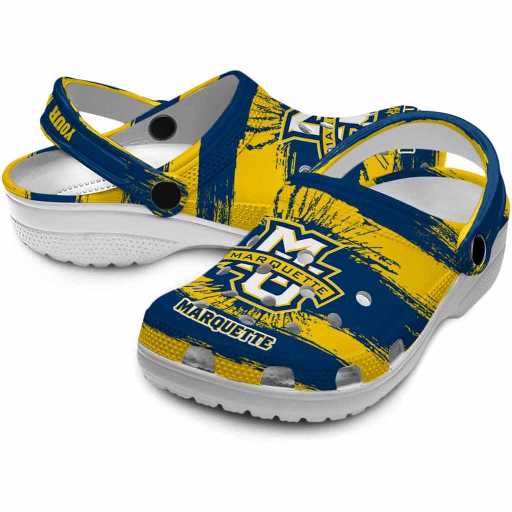 Personalized Marquette Golden Eagles Paint Splatter Graphics ClogTVC1801725 - Image 3