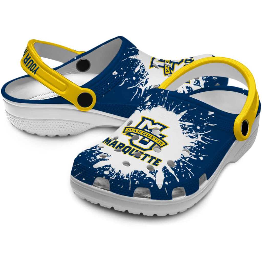 Personalized Marquette Golden Eagles Splash Art ClogTVC1801712 - Image 3