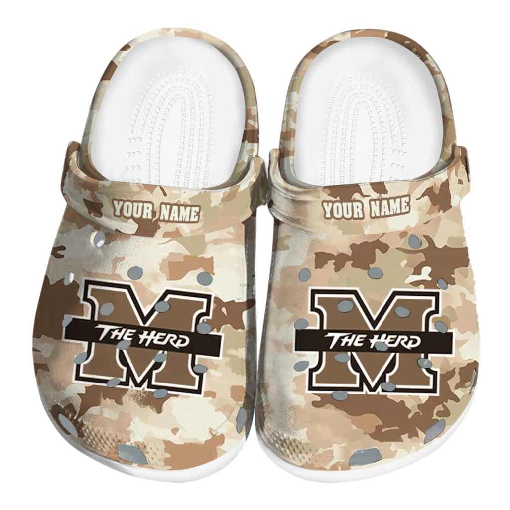 Personalized Marshall Thundering Herd Desert Camo ClogTVC1801698